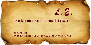 Ledermeier Ermelinda névjegykártya